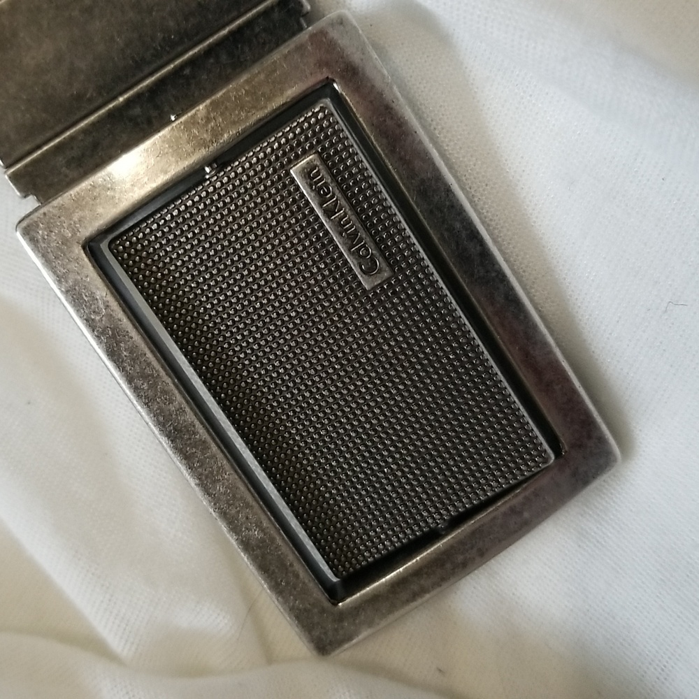Calvin Klein Vintage Men's Belt / Black, metallic